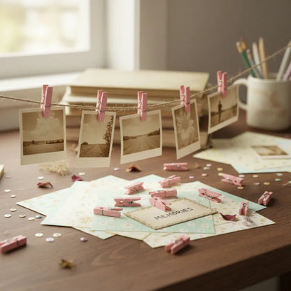 Pink Glitter Clothespins / 15 Mini Pinzas Rosas con Brillo Adornos / Embellishments Jolee&
