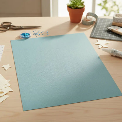 Fourz Cardstock Whirlpool / Cartulina Color Azul Verdoso 30.5 cm Papel, Hojas Sueltas Bazzill