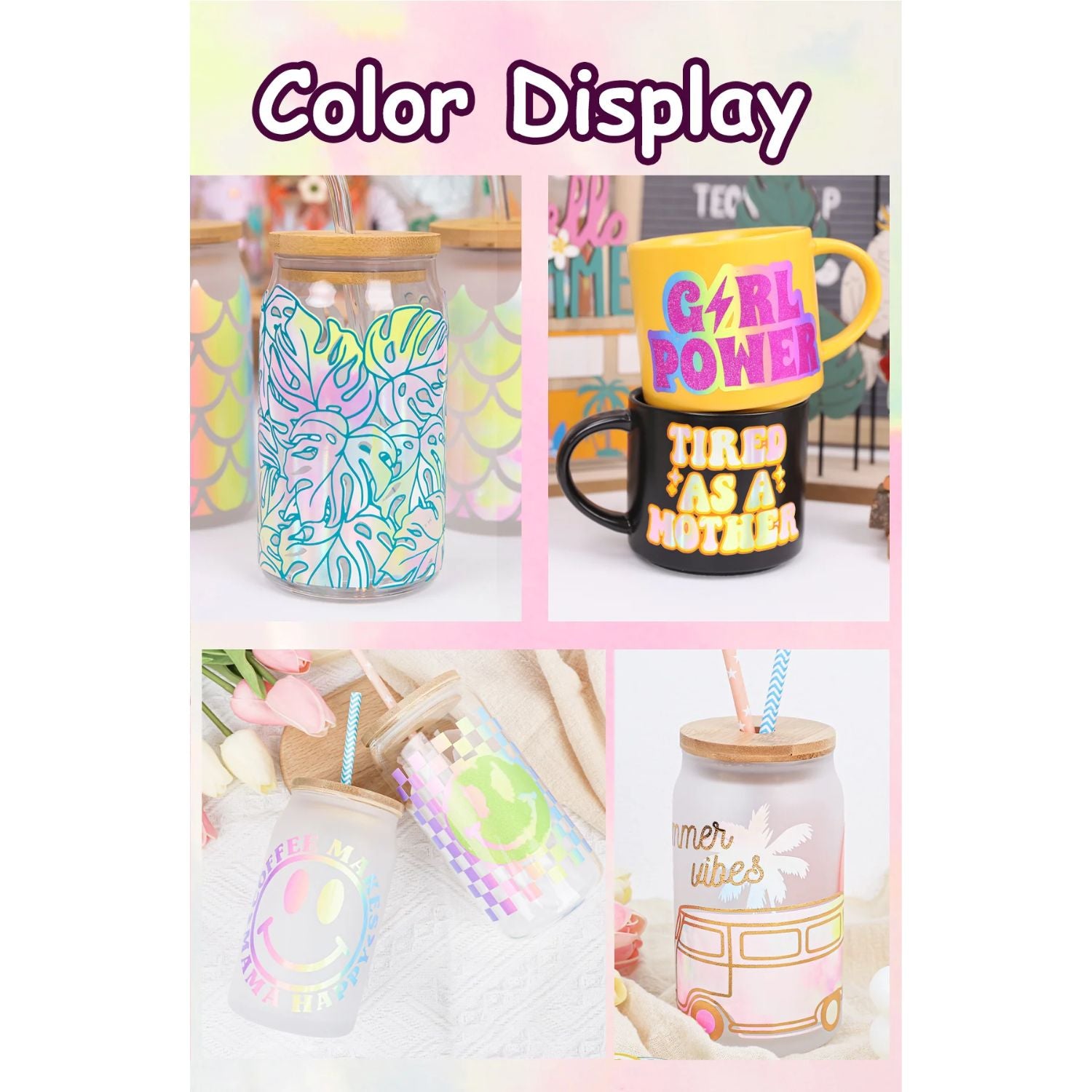 Candy Color Lollipop Craft Vinyl / Vinil Adhesivo Paleta de Caramelo Viniles Teckwrap