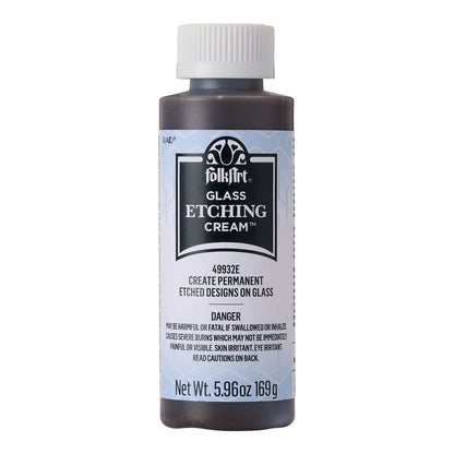 Glass Etching Cream / Crema Para Grabar Vidrio Pinturas Folkart