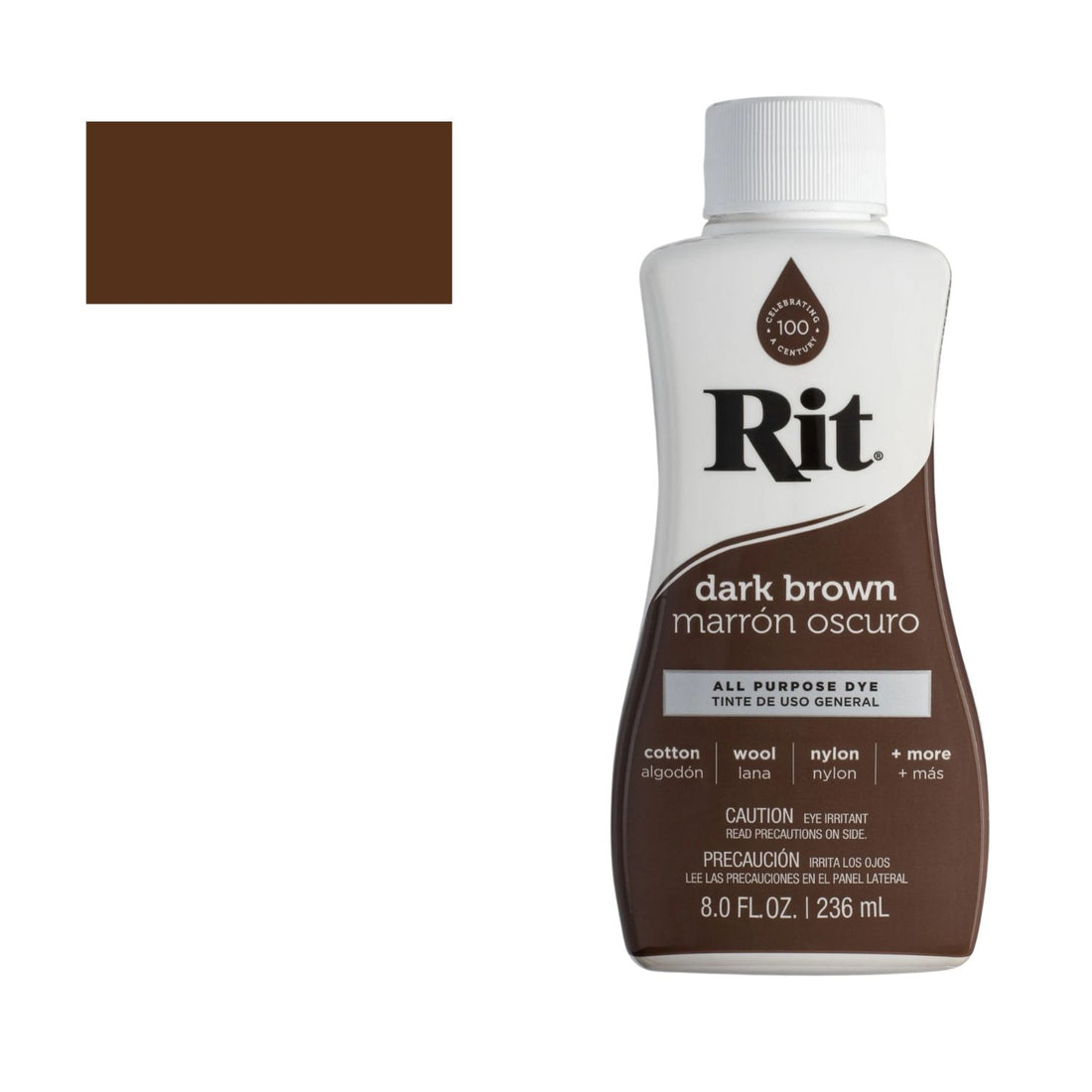 Rit Dye Liquid Dark Brown / Líquido Para Teñir Marrón Oscuro Pintura para Tela Rit