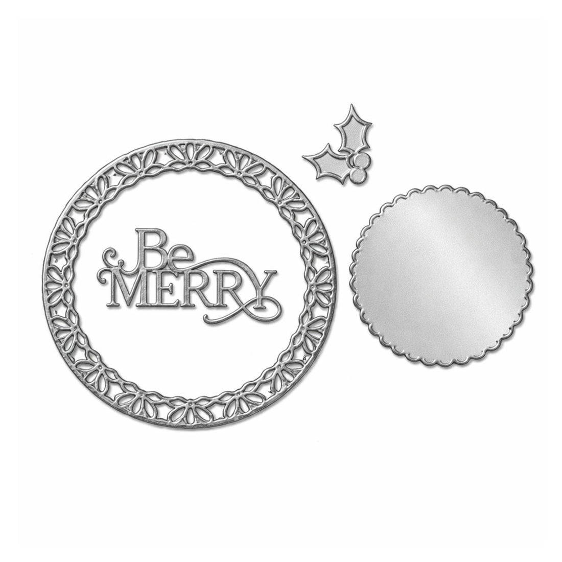 Be Merry Lace Doily Die / Suaje de Blonda Navideña Dados de Corte / Suajes / Troqueles Ultimate Crafts