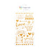 Becky Higgins Gold Foil Rub-Ons / 1 Hoja de Figuras Transferibles Adornos / Embellishments Project Life