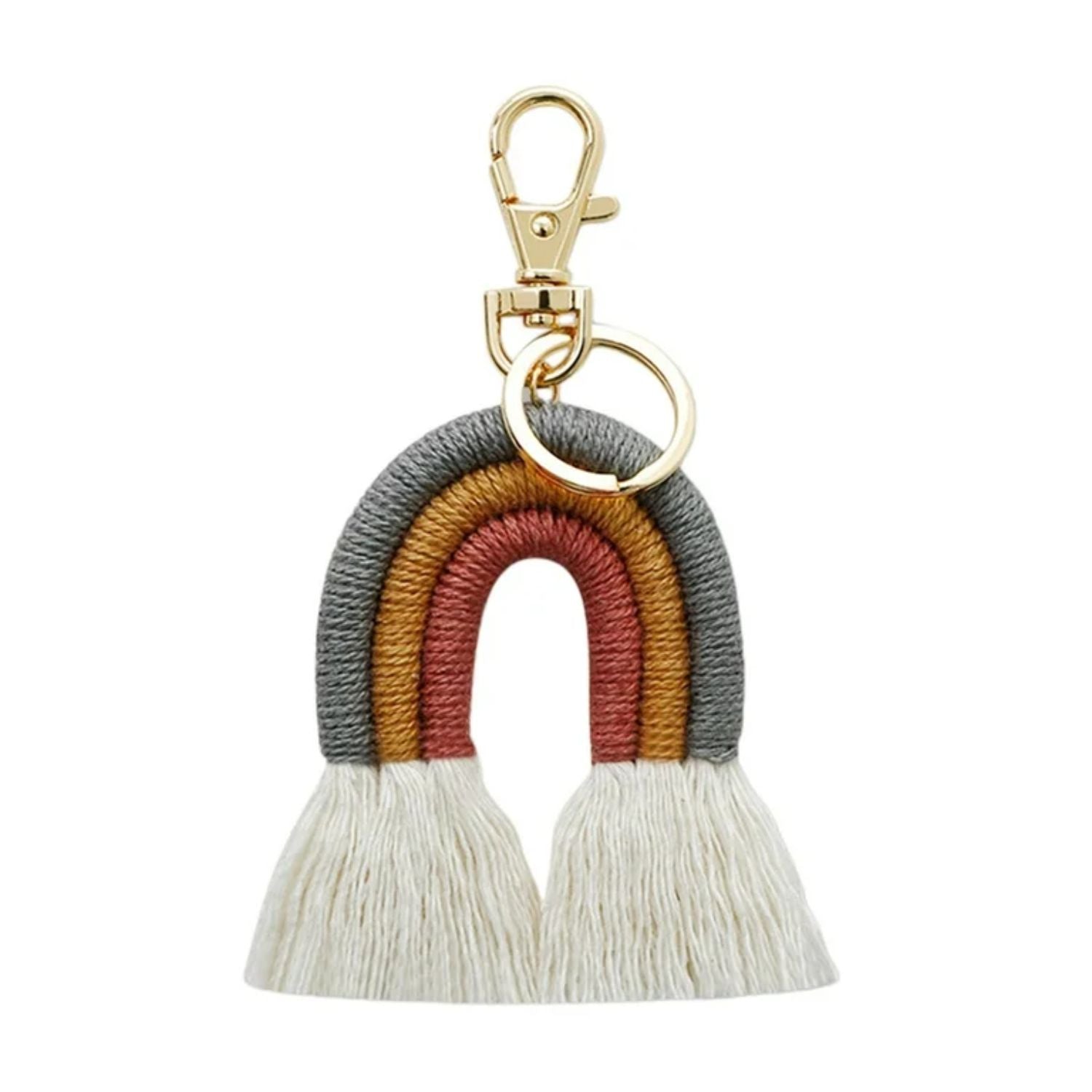 Llavero Arcoiris Gris y Beige Regalos Hobbees