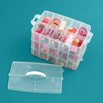 3-Tier Snap Box Translucent Plastic Storage / Organizador Transparente de 3 Niveles Almacenamiento y Organización We R Memory Keepers