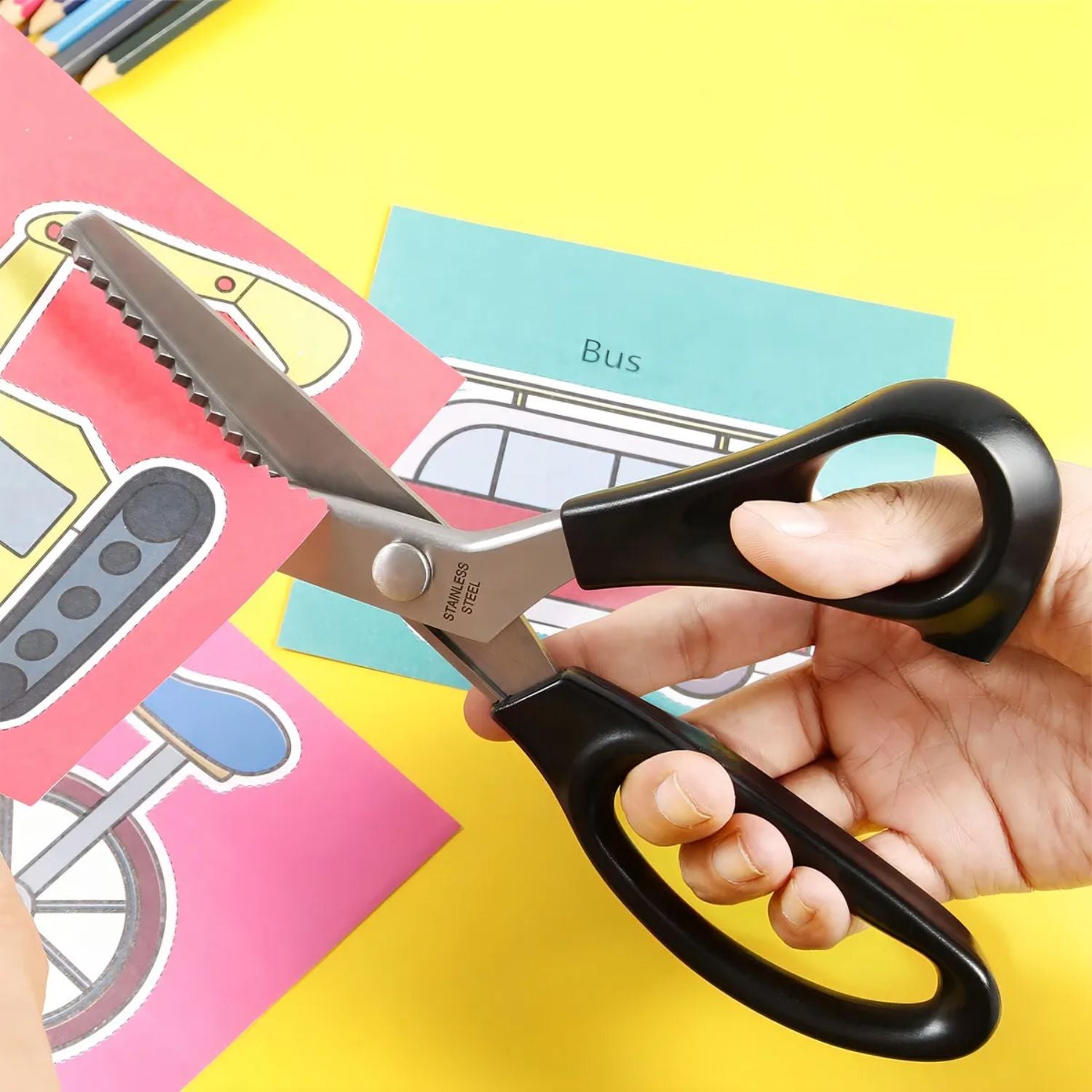 Hemline Silver Pinking Shears / Tijeras Para Tela Corte Zig Zag Tijeras / Cutters Hobbees