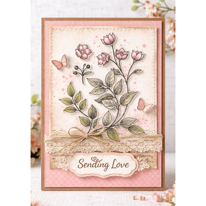 Wildflowers Stamps / 7 Sellos de Flores Silvestres Sellos BoBunny