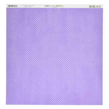 Lavender Dot Cardstock / Cartulina Textuizada de Puntitos Doble Cara Papel, Hojas Sueltas BoBunny