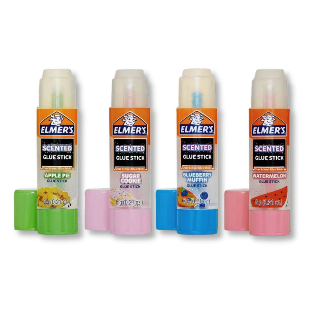 Scented Glue Sticks / 4 Barras de Pegamento Perfumadas Adhesivos / Pegamentos Elmer´s