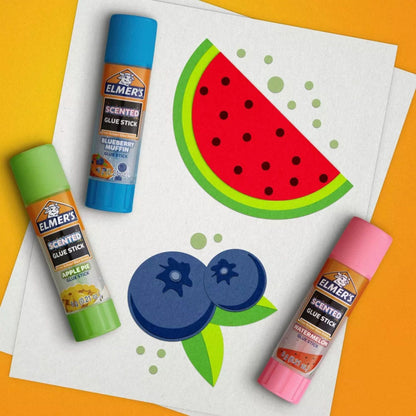 Scented Glue Sticks / 4 Barras de Pegamento Perfumadas Adhesivos / Pegamentos Elmer´s