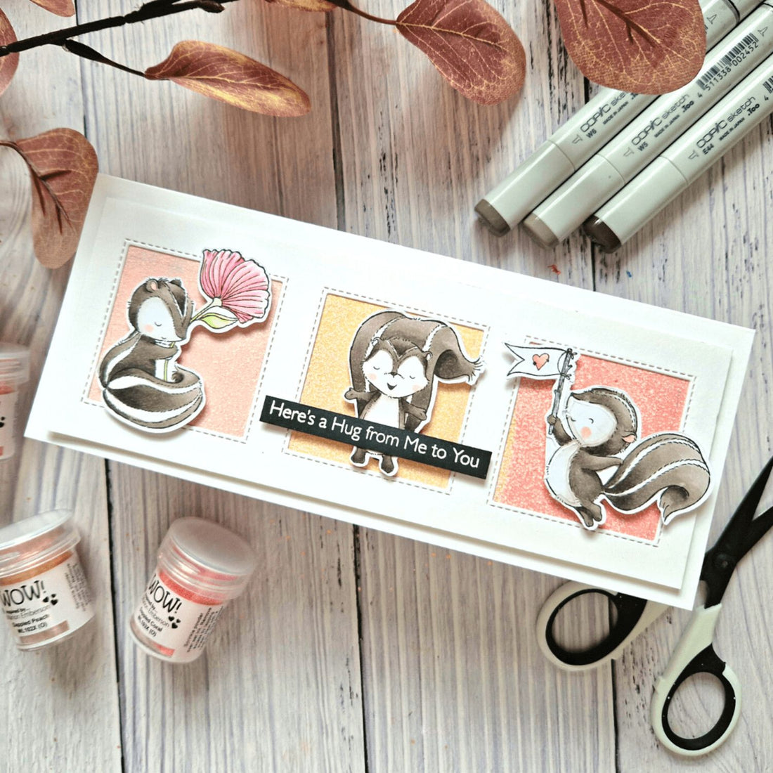 Dappled Peach Embossing Powder / Polvo de Embossing Durazno Moteado Polvos de Embossing Wow!
