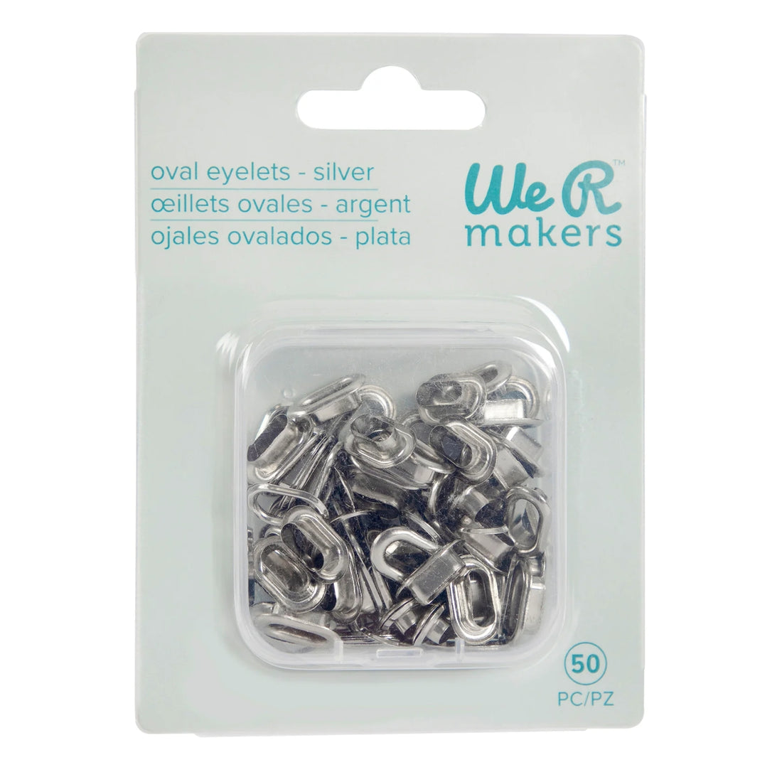 Silver Oval Eyelets / Ojillos Ovalados Plateados Eyelets, Ojilos We R Makers