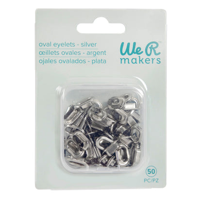 Silver Oval Eyelets / Ojillos Ovalados Plateados Eyelets, Ojilos We R Makers