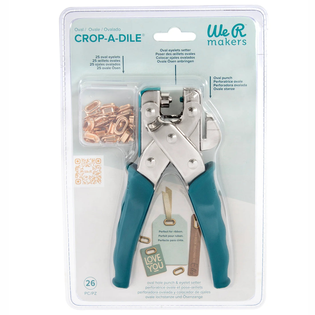 Oval Crop-A-Dile Eyelet / Perforadora y Colocadora de Ojillos Ovalados Herramientas We R Makers