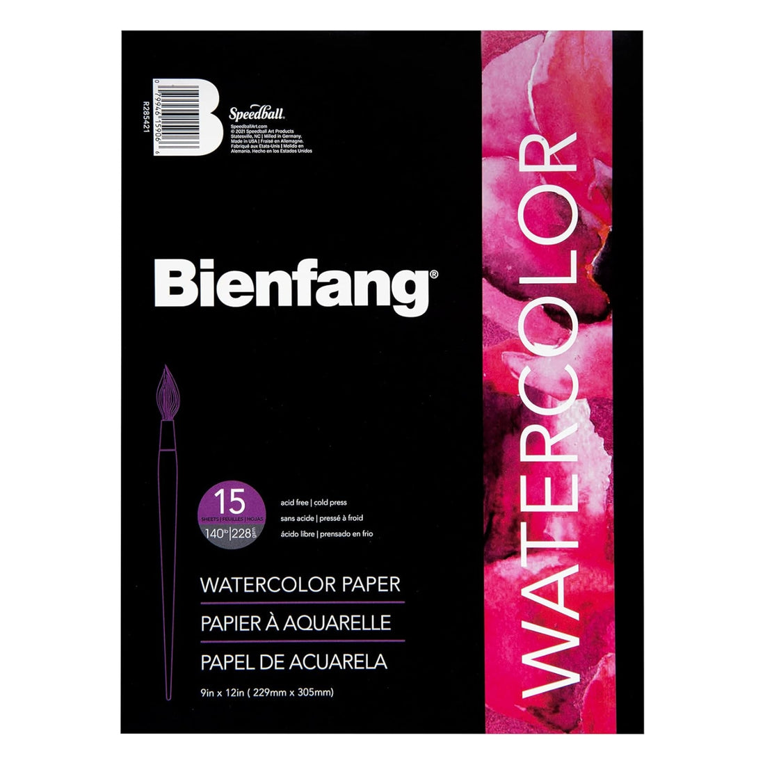 Speedball Bienfang Watercolor Paper Pad / Block De Papel para Acuarela 9" x 12" Papel para Arte Speedball Art Products