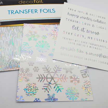 Transfer Foil Icy 6 x 6" / 12 Hojas de Foil Reactivo al Toner Adornos / Embellishments Therm O Web