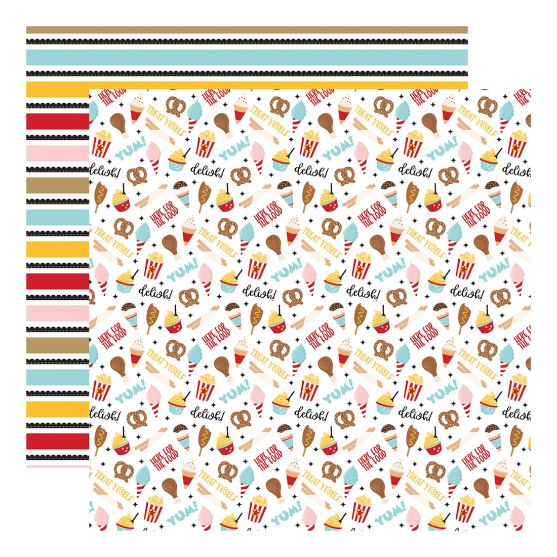 Downtown Dishes Double Sided Paper / Papel Doble Cara Mickey 12" Papel, Hojas Sueltas Echo Park