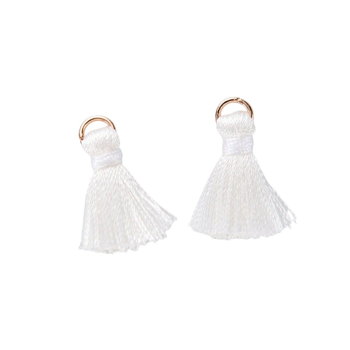 10 Mini Borlas Blancas Adornos / Embellishments Hobbees