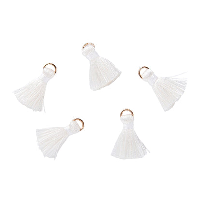 10 Mini Borlas Blancas Adornos / Embellishments Hobbees