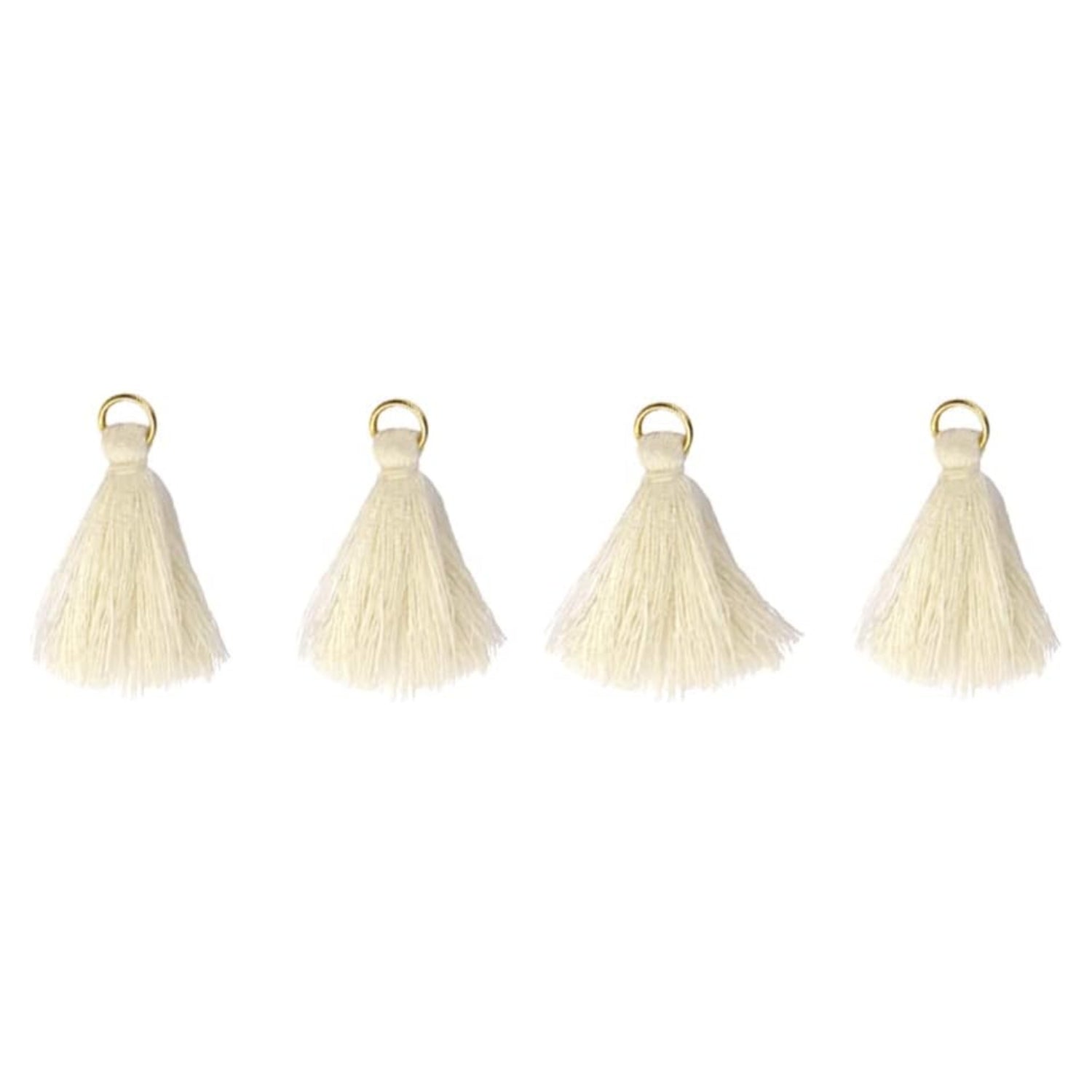10 Mini Borlas Marfil Adornos / Embellishments Hobbees