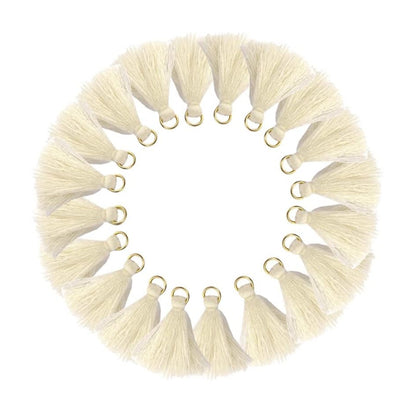10 Mini Borlas Marfil Adornos / Embellishments Hobbees
