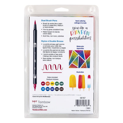 Marker Brush Pens Primary Palette / Marcadores Acuarelables Colores Primarios Marcadores &amp; Plumones Tombow