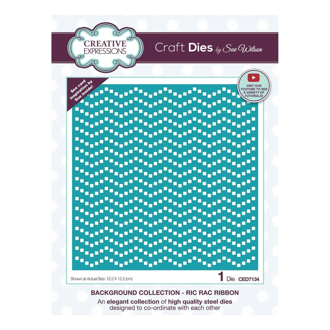 Ric Rac Ribbon DIe / Suaje de Zig Zag Cuadriculado