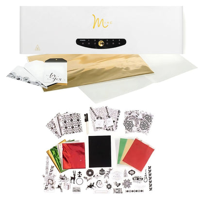 Foil Machine Heidi Swapp 12" Xmas Minc / Máquina Minc Papel Kit Navideño 170 Pzas Extra Máquinas Heidi Swapp