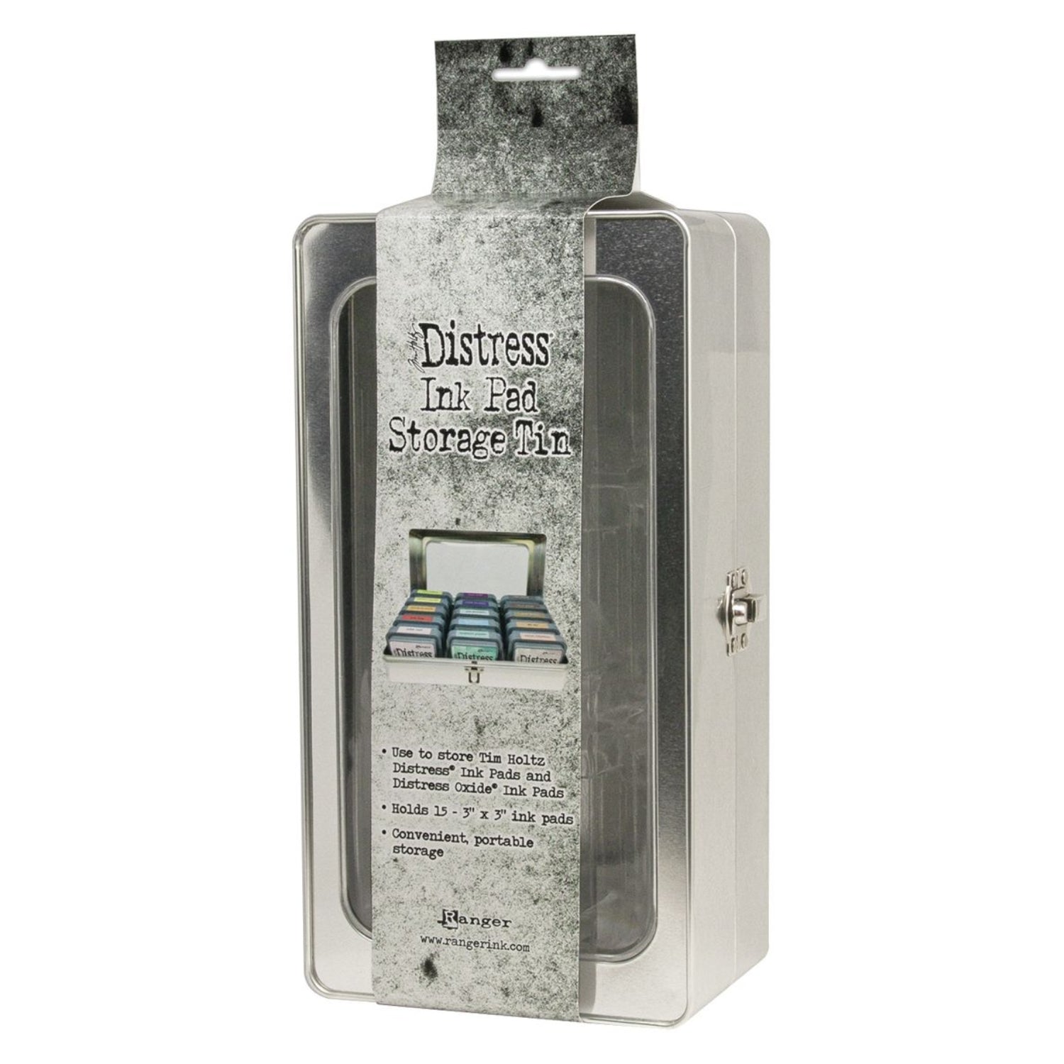 Tim Holtz Distress Ink Pad Tin / Organizador para Tintas Distress Almacenamiento y Organización Ranger