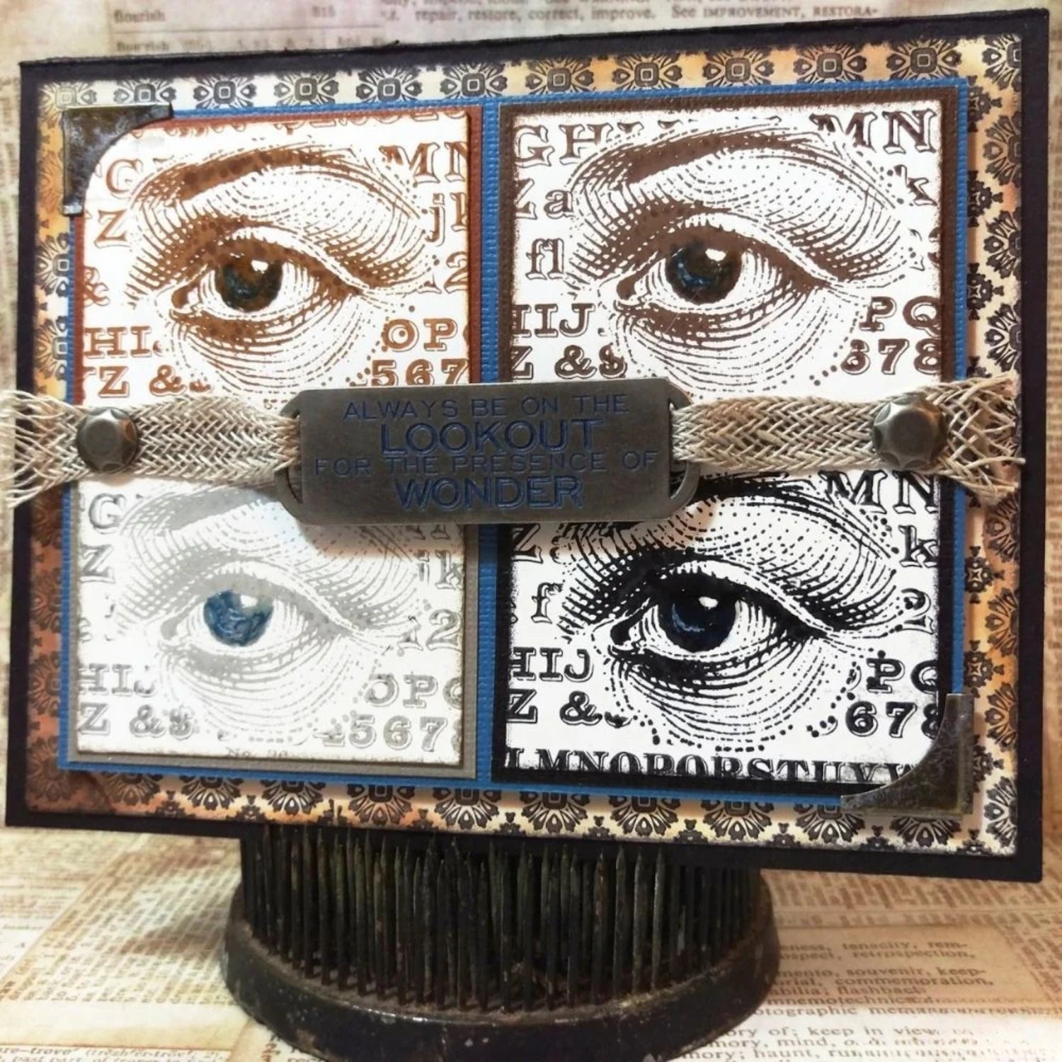 Tim Holtz Distress Ink Palette / Cojín de Tinta para Sellos Colores Tierra Tintas Ranger