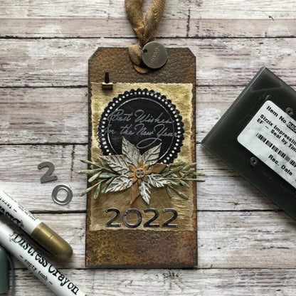 Tim Holtz Distress Crayons Metallics / Crayones Reactivos al Agua Set Metálicos Colores y Plumones Ranger