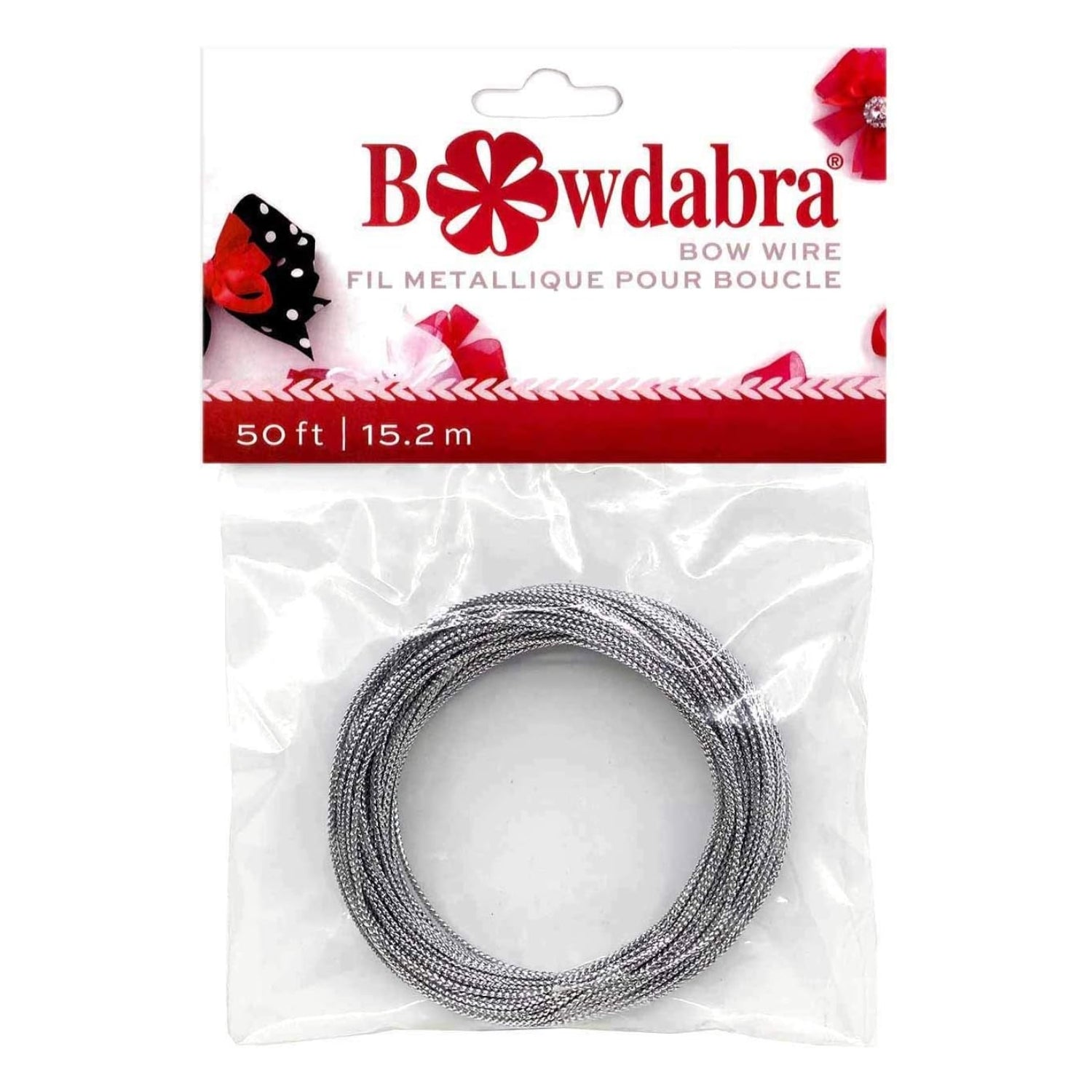 Bowdabra Bow Wire Silver/ Alambre Plateado para Moños Accesorios Darice