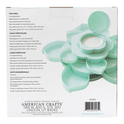 Mini Bloom Storage Mint / Organizador de Flor Mini Menta Almacenamiento y Organización We R Memory Keepers