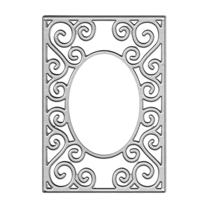 Suaje de Corte de Marco Decorativo / Decorative Rectangle with Oval Frame die Dados de Corte / Suajes / Troqueles Joy Crafts