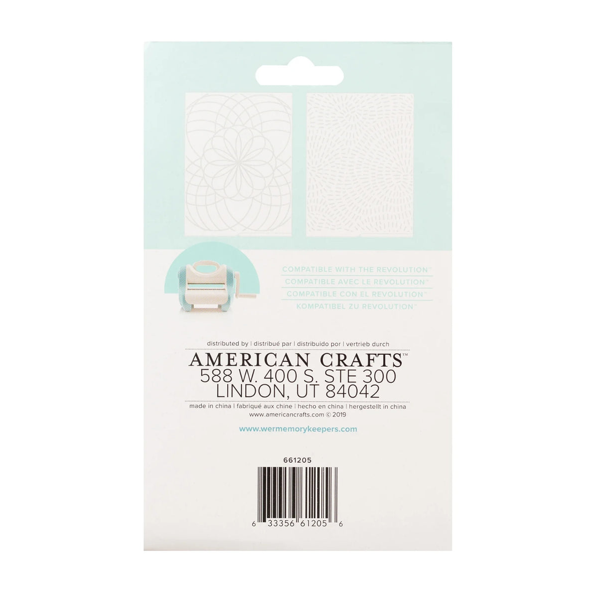Shimelle Embossing Folders / Folders de Grabado Figuras Geométricas Folders de Grabado We R Memory Keepers