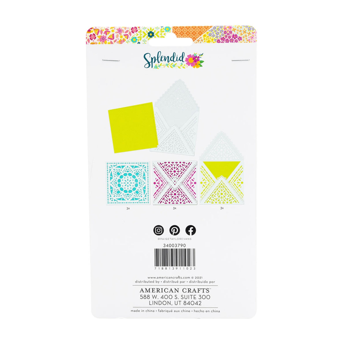 Splendid Cards &amp; Envelopes / Tarjetas y Sobres Caladas Regalos American Crafts