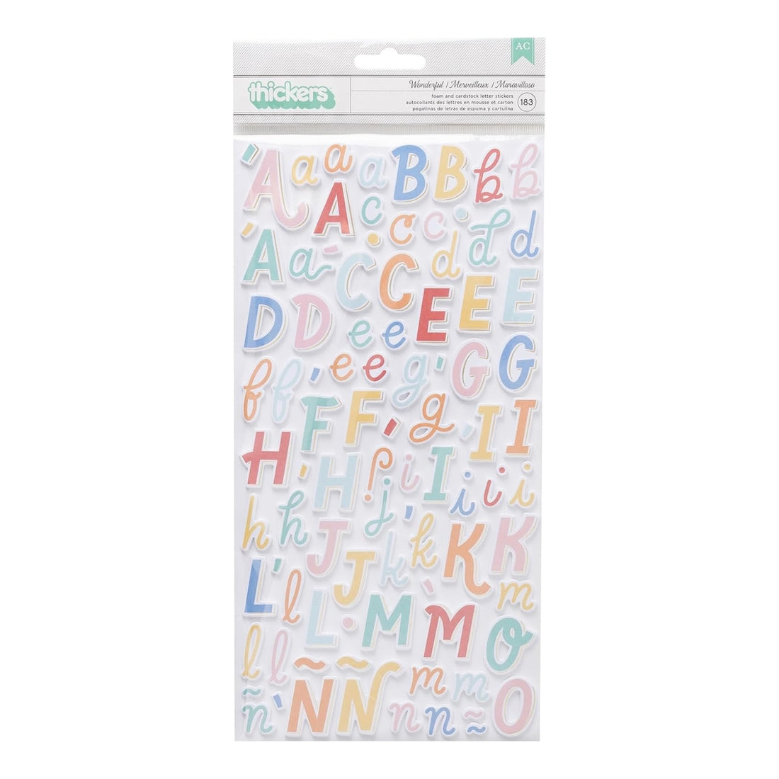 Especial Thickers Stickers / Estampas Gruesas de Alfabeto Stickers American Crafts
