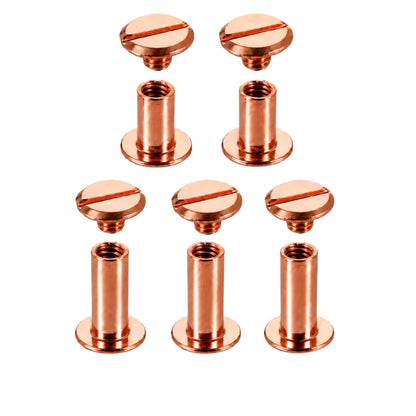Tornillo Chicago Oro Rosa para Encuadernación 12mm