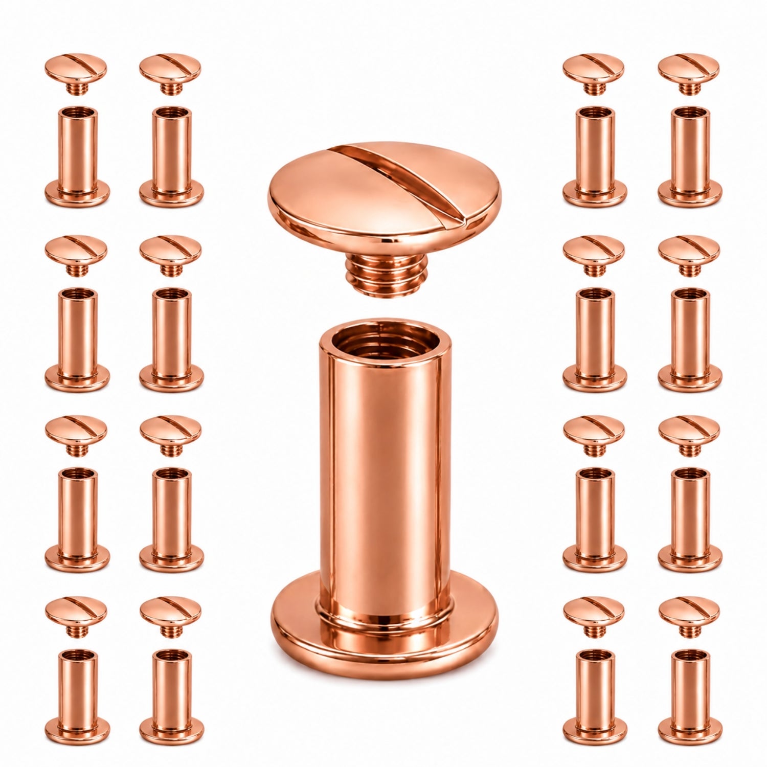 Tornillo Chicago Oro Rosa para Encuadernación 14mm