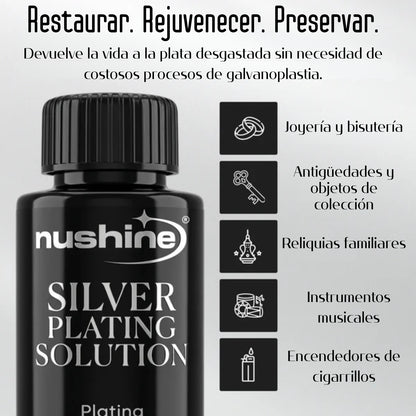 Silver Plating Solution / Liquido Plateador Medios Mixtos y Pastas Texturizadoras Nushine
