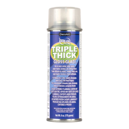 Triple Thick Brilliant Gloss Glaze Spray / Barniz Brilante En Aerosol Vitral DecoArt