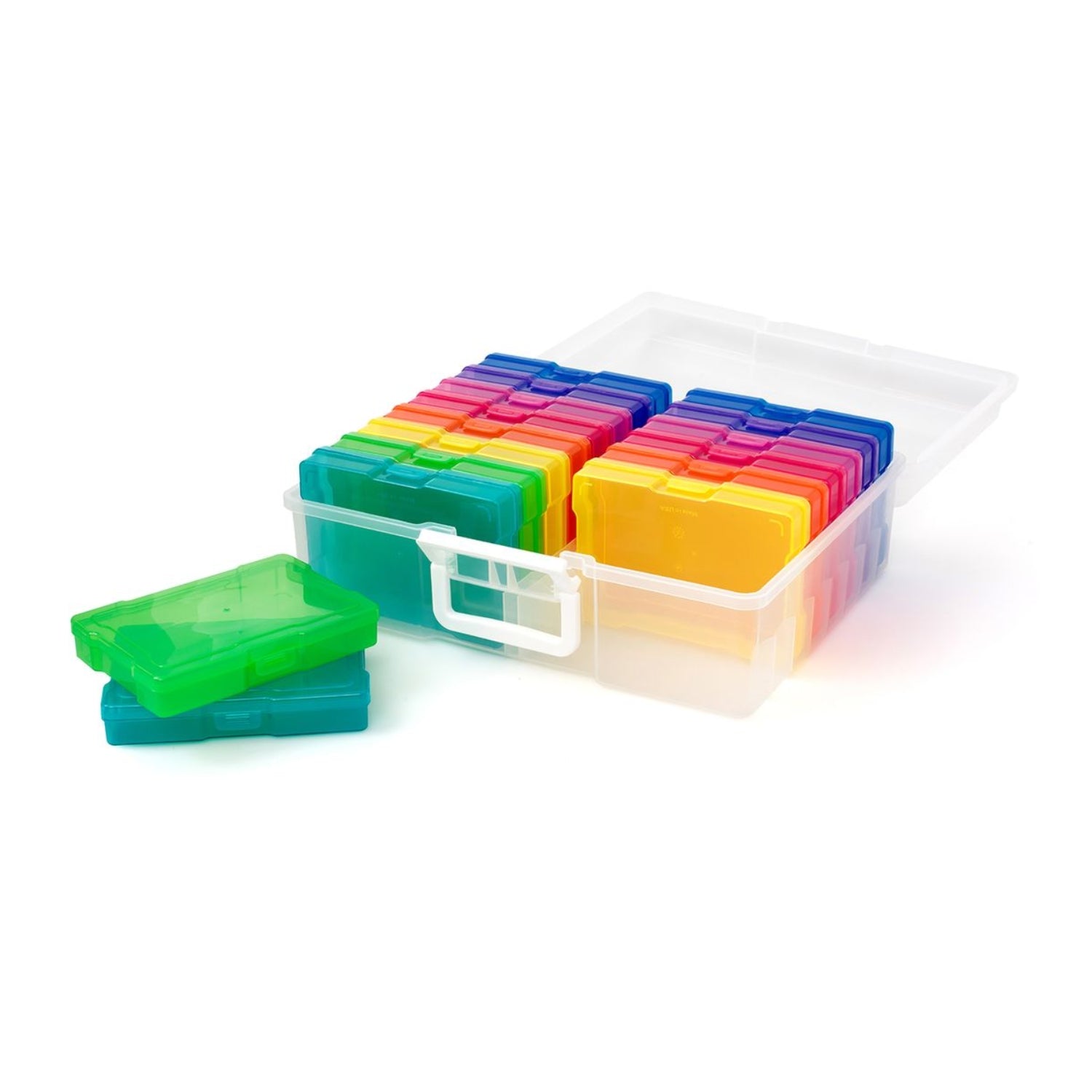 EA Translucent Plastic Storage / Organizador de Plástico con 16 Cajitas