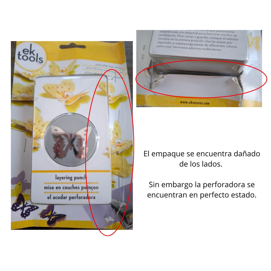 EA Butterfly Layering Punch / Perforadora 3 en 1 Mariposas Perforadoras Ek Success