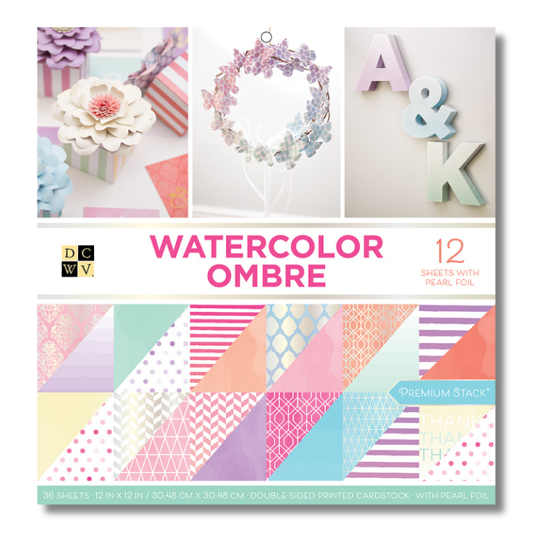 Watercolor Ombre Paper Pad / Block de Papel Papel DCWV