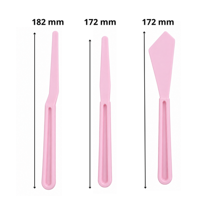 Set Plastic Palette Knives  / Set Espátulas de plástico Rosa
