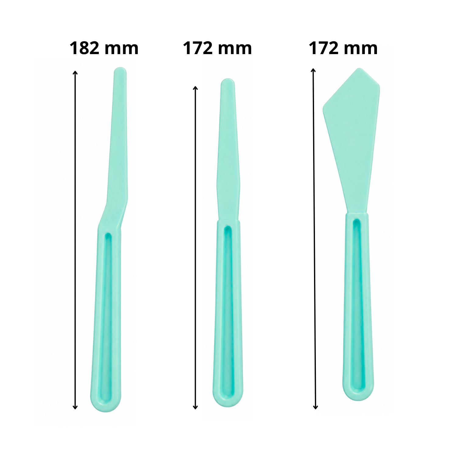 Set Plastic Palette Knives  / Set Espátulas de plástico Aqua