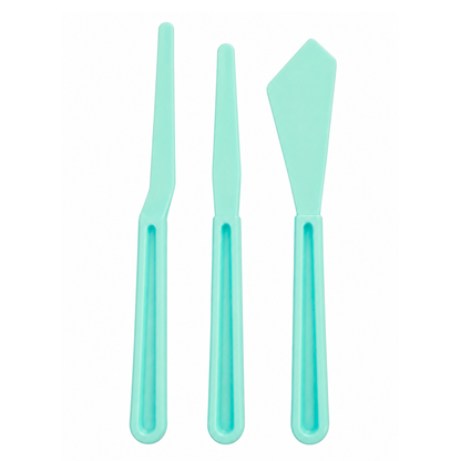 Set Plastic Palette Knives  / Set Espátulas de plástico Aqua