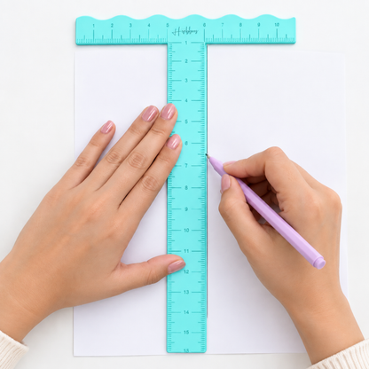 Regla "T" 15cm Aqua