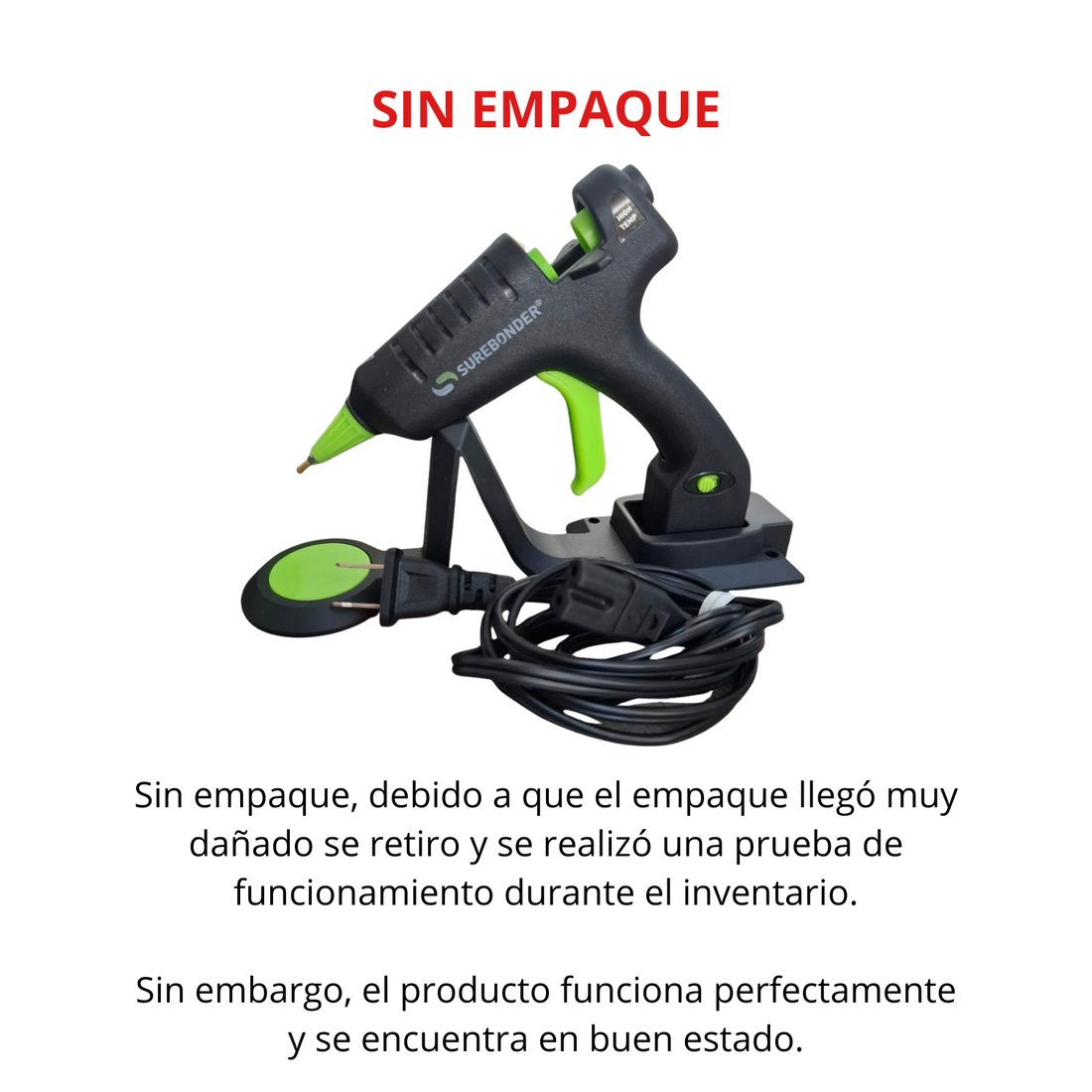 EA Cordless High Temp Glue Gun / Pistola de Silicón de Alta Temperatura Adhesivos / Pegamentos SureBonder
