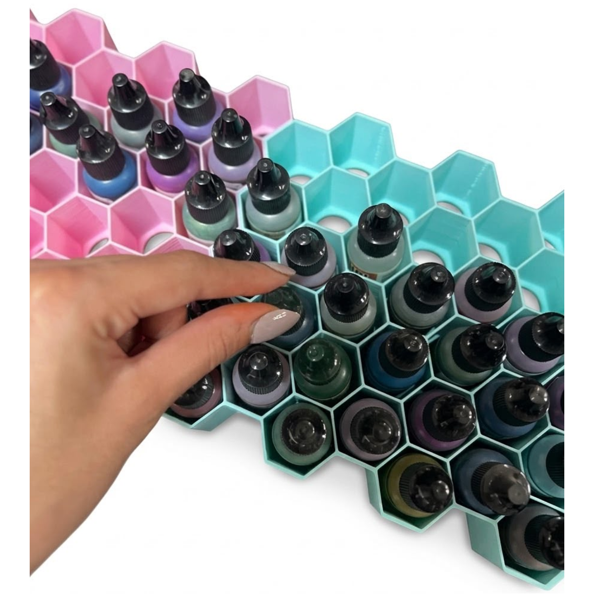 Organizador Panal para Tintas al Alcohol color Aqua Almacenamiento y Organización Hobbees